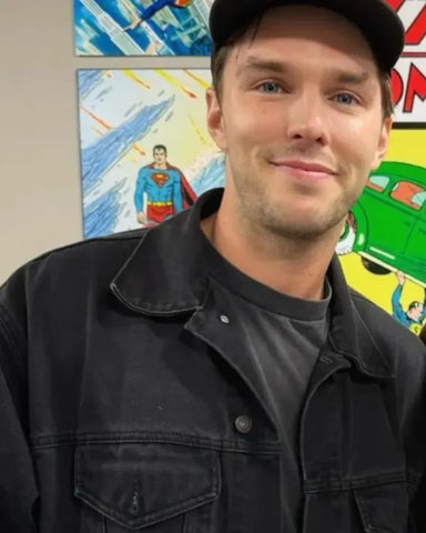Superman 2025 Nicholas Hoult Denim Black Jacket