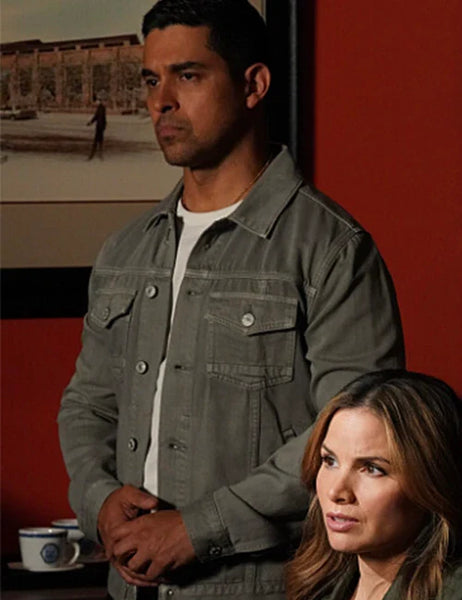 Nick Torres NCIS S22 Grey Denim Jacket