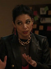 Ginger Gonzaga Black Leather Blazer