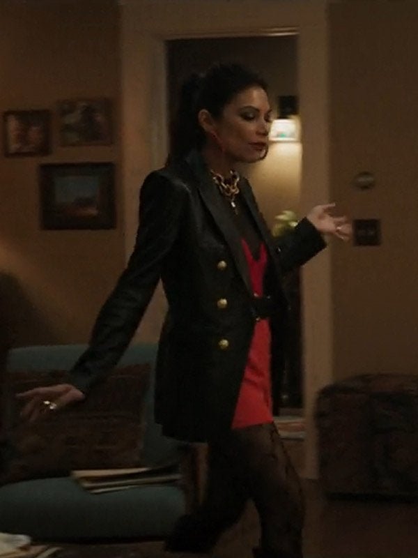 Ginger Gonzaga Black Leather Blazer