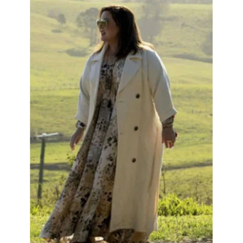 Melissa McCarthy Nine Perfect Strangers Trench White Coat