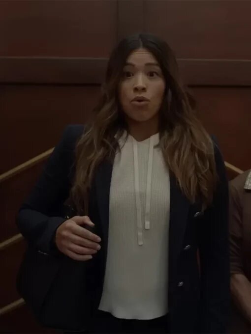 Not Dead Yet 2023 S01 Gina Rodriguez Navy Blue Blazer
