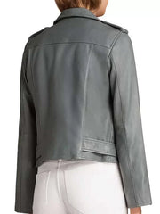 THE ROOKIE NYLA HARPER MOTORCYCLE LEATHER JACKET