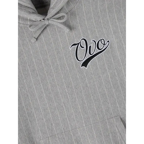 OVO Script Pinstripe Grey Hoodie
