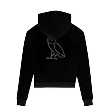 OVO x Rhinestone Crystal Black Velour Hoodie