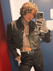 Oli Sykes BRIT Awards 2024 Black Leather Jacket