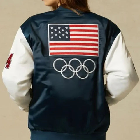 Olympics Team USA Blue Varsity Jacket