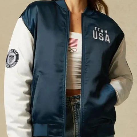 Olympics Team USA Blue Varsity Jacket