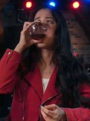 Tokiko Kitagawa One Night in Tokyo Red Leather Biker Jacket