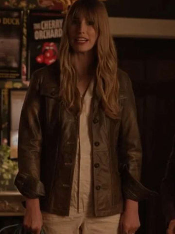 Helga Heino Only Murders in the Building S04 Brown Leather Jacket