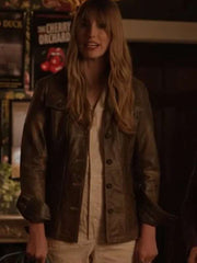 Helga Heino Only Murders in the Building S04 Brown Leather Jacket