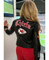 Gracie Hunt Chiefs Black Leather Jacket