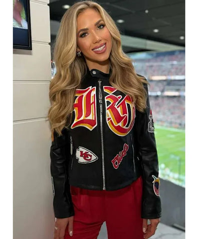 Gracie Hunt Chiefs Black Leather Jacket