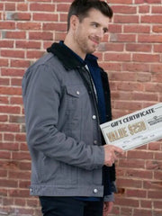 Our Christmas Mural Dan Jeannotte Shearling Jacket