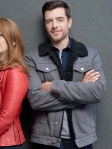 Our Christmas Mural Dan Jeannotte Shearling Jacket