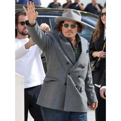 Johnny Depp Paris Fashion Week 2025 Grey Blazer