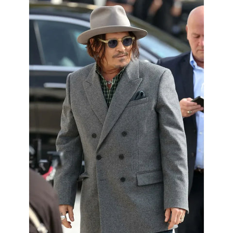 Johnny Depp Paris Fashion Week 2025 Grey Blazer