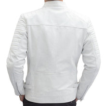 Pearl White Leather Jacket