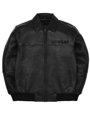 Opium 00 Pelle Pelle Bomber Jacket