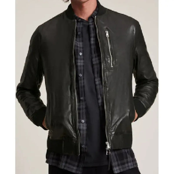 Peyton Meyer Days of Our Lives Black Leather Jacket