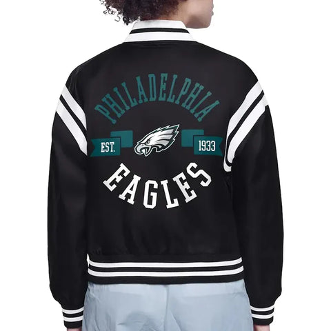 Starter Philadelphia Eagles Cropped Varsity Jacket