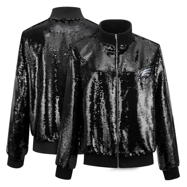 Philadelphia Eagles Cuce Black Sequin Jacket
