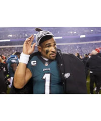 Super Bowl LVII Jalen Hurts Black Cape Coat