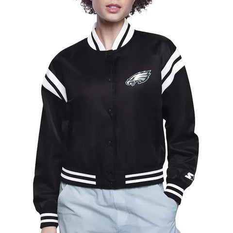 Starter Philadelphia Eagles Cropped Varsity Jacket