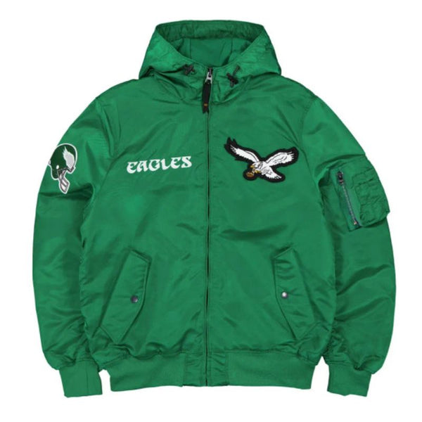 Philadelphia Eagles Green Hooded Jacket