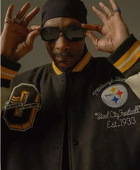 Pittsburgh Steelers Snoop Dogg Varsity Letterman Jacket