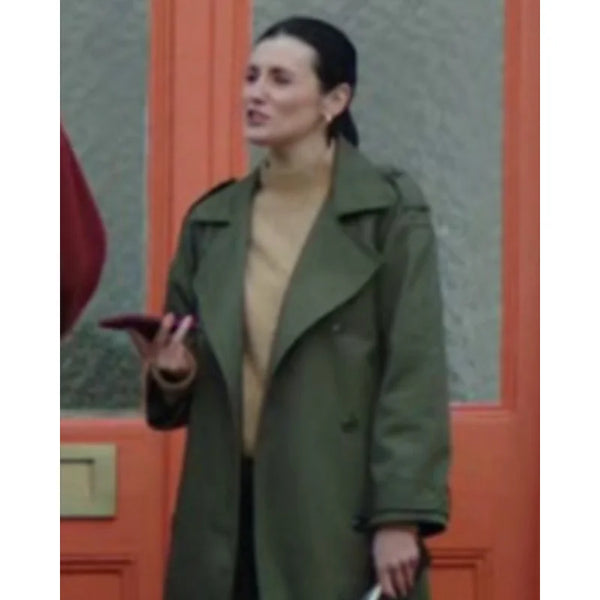 Playing Nice Green Trench Coat