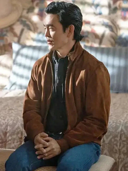 Poker Face S02 John Cho Brown Suede Leather Jacket