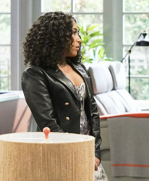 Poppas House S01 Adriyan Rae Leather Blazer