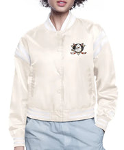 Printed Logo Anaheim Ducks Varsity Satin Jacket