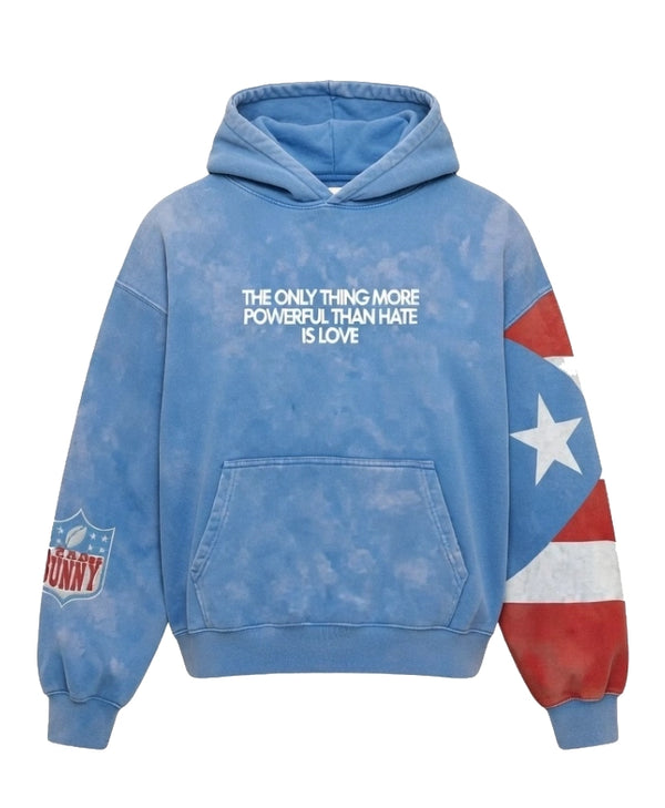 Bad Bunny USA Hoodie | More Powerful Than Hate is Love Hoodie