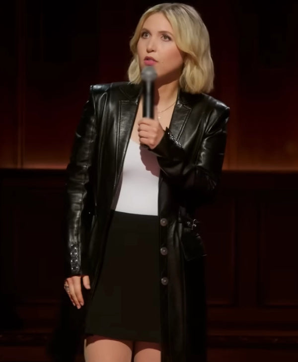 Taylor Tomlinson Prodigal Daughter Black Leather Coat