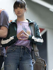 Peyton Elizabeth Lee Prom Pact Green Bomber Jacket