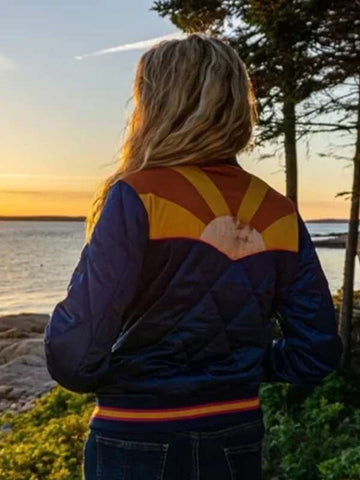 Peyton Elizabeth Lee Prom Pact Blue Bomber Jacket