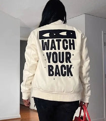 Protect Your Inner G Gang White Varsity Jacket