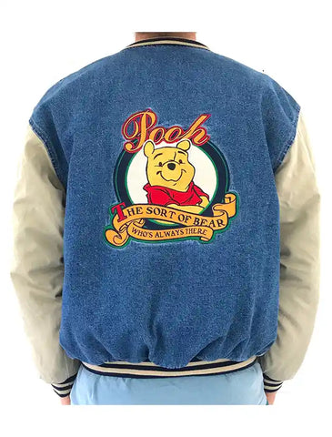 Pugh Winnie The Pooh Denim Varsity Jacket