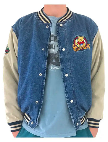 Pugh Winnie The Pooh Denim Varsity Jacket