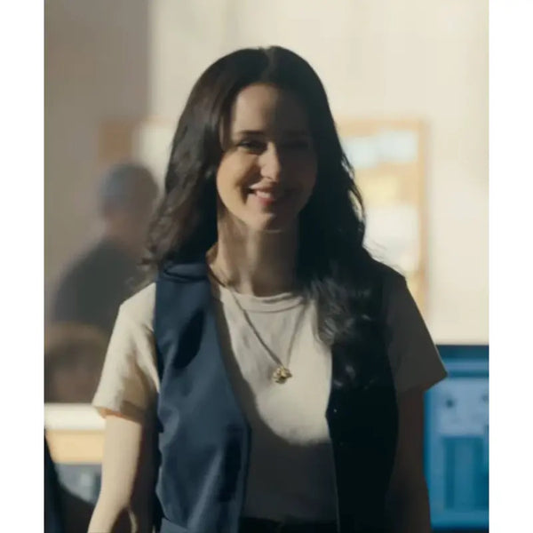 Rachel Brosnahan Superman Lois Lane Blue Vest