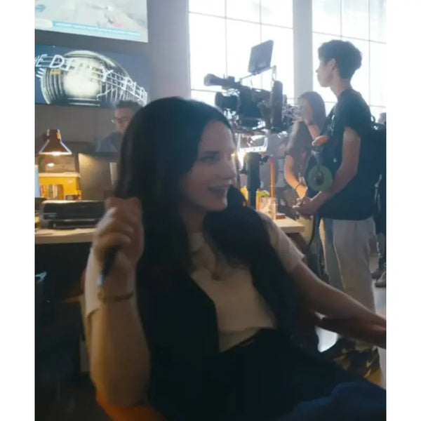 Rachel Brosnahan Superman Lois Lane Blue Vest