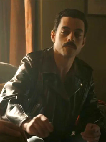 Bohemian Rhapsody Rami Malek Black Leather Jacket