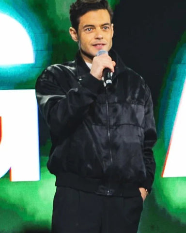 Rami Malek The Amateur Black Bomber Jacket
