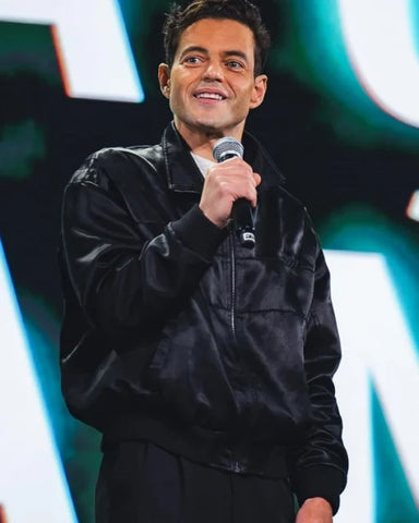 Rami Malek The Amateur Black Bomber Jacket