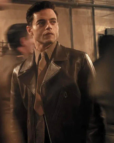 Rami Malek The Amateur Brown Leather Jacket
