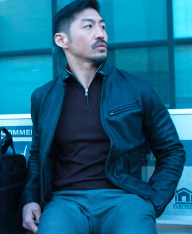 Reacher S03 Brian Tee Black Jacket