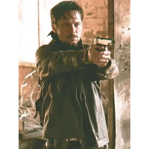 Red Plague 2025 Chad Sellers Brown Leather Jacket