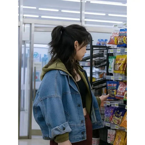 Reina Hardesty Butterfly Blue Denim Jacket